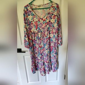 Long sleeve floral dress